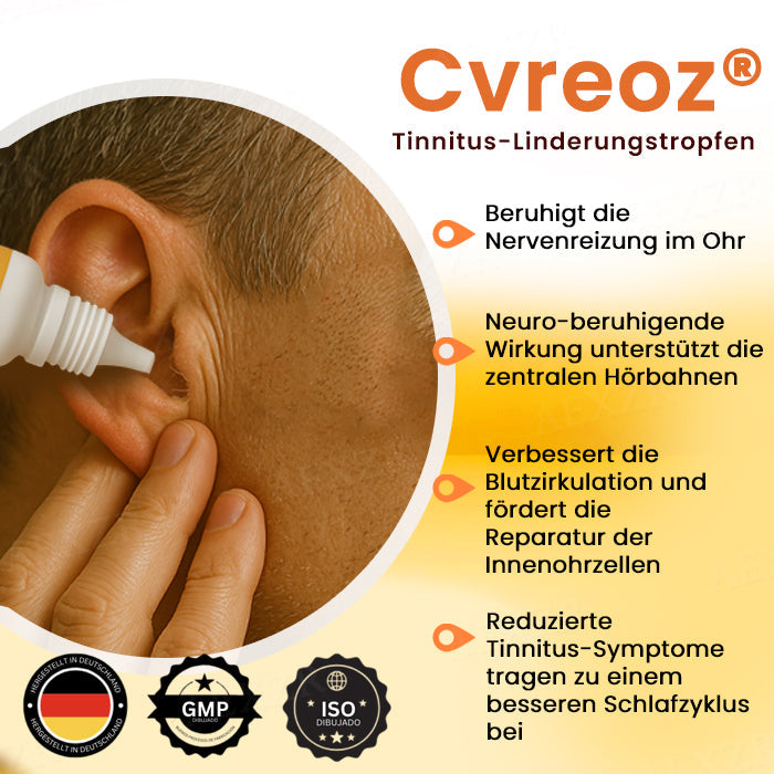 Zeitlich begrenztes Angebot 🚨Cvreoz® Tinnitus-Linderungstropfen -  Nur 50 auf Lager! Greifen Sie schnell zu!
