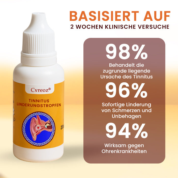 Zeitlich begrenztes Angebot 🚨Cvreoz® Tinnitus-Linderungstropfen -  Nur 50 auf Lager! Greifen Sie schnell zu!