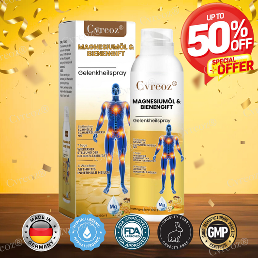 Cvreoz® Magnesiumöl & Bienengift Gelenkheilungsspray👨‍⚕️Deutsche Orthopädie Anerkannt
