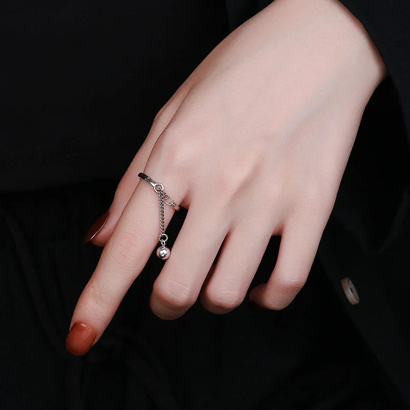 CZTICLE® Adjustable simple fashion chain tassel ring