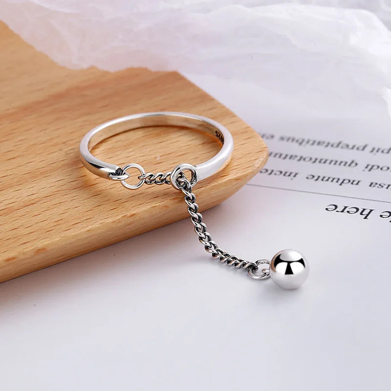 CZTICLE® Adjustable simple fashion chain tassel ring