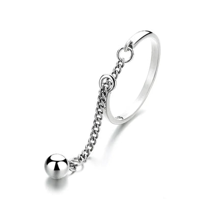 CZTICLE® Adjustable simple fashion chain tassel ring